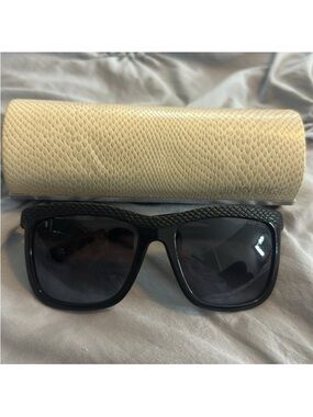 Jimmy Choo Black Sunglasses with Dark Smoke Lenses